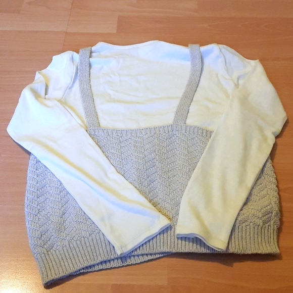 Zara Combination knit vest/ long sleeves top - Picture 5 of 6